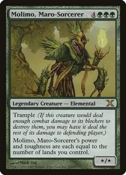 Molimo, Maro-Sorcerer 10th Edition HEAVILY PLD Green Rare MAGIC CARD ABUGames - Image 1