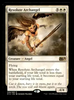Resolute Archangel LP Light Play Magic 2015 MTG [9747] - Image 1