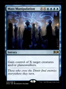 Mass Manipulation LP Light Play Ravnica Allegiance MTG [12018] - Image 1
