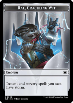Emblem - Ral, Crackling Wit - Bloomburrow (BLB) - Image 1