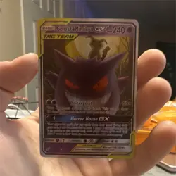Pokemon Gengar & Mimikyu GX TAG TEAM Holo Ultra Rare SM Team Up 53/181 fan art - Image 1