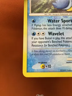 Piplup | Pokemon Trading Card | 16/17 | 2009 | Basic #1054 - Image 4