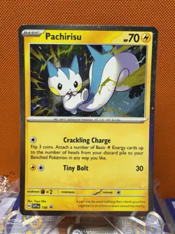 Pokemon Black Star Promo Pachirisu SVP 158 Cosmos Holo NM 2082 - Image 1