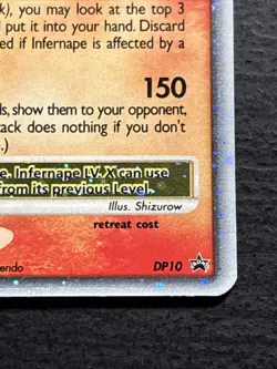 Infernape Lv. X Pokemon TCG DP10 Black Star Promo Holo Card Lightly Played LP - Image 4