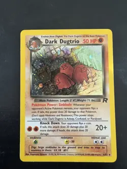Pokemon Team Rocket Dark Dugtrio Holo Rare 6/82 Unlimited - Image 1