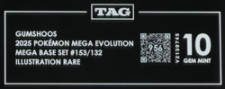 2025 Pokemon Mega Evolution 153/132 Gumshoos Illustration Rare TAG 10 (956) - Image 3
