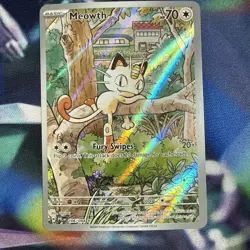 Pokemon Meowth 106/094 Phantasmal Flames Illustration Holo TCG - Image 1