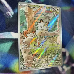 Pokemon Meowth 106/094 Phantasmal Flames Illustration Holo TCG - Image 2