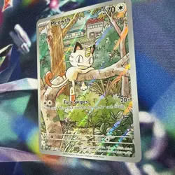 Pokemon Meowth 106/094 Phantasmal Flames Illustration Holo TCG - Image 3
