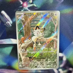 Pokemon Meowth 106/094 Phantasmal Flames Illustration Holo TCG - Image 5