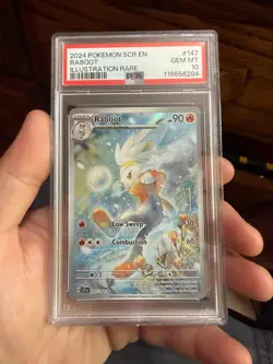 2024 Pokemon Scr En-Stellar Crown Raboot Illustration Rare #147 PSA 10 Gem Mint - Image 1