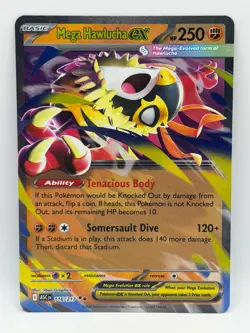 Mega Hawlucha ex 116/217 Ascended Heroes NM Double Rare Holo Pokemon TCG - Image 1