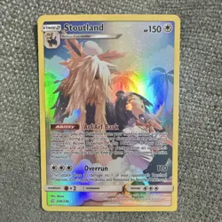 Pokemon Stoutland Cosmic Eclipse Secret Rare Holo 248/236 150 HP - Image 1