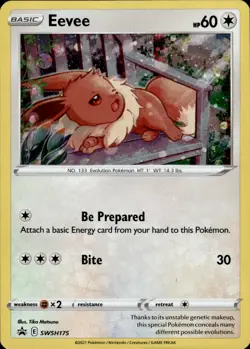 Eevee SWSH175 Holo Promo Sword & Shield Promo Pokemon Holo - Image 1