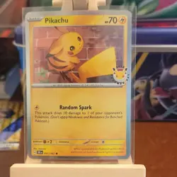 Pokemon Pikachu 051/162 Pokemon Day Promo Stamped Basic 70 HP Random Spark - Image 1