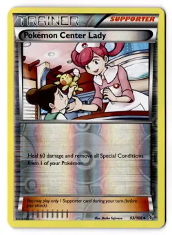 Pokemon Center Lady 93/106 XY - Flashfire Reverse Holo MP - Image 1