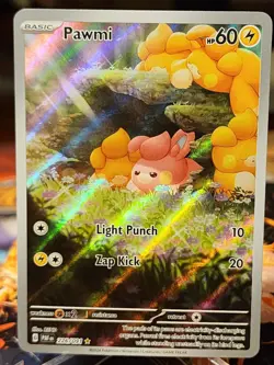 Pokemon Pawmi 226/091 Paldean Fates Scarlet & Violet Illlustration Rare NM - Image 1