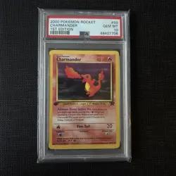 2000 POKEMON ROCKET 1ST EDITION #50 CHARMANDER PSA 10 - Image 1
