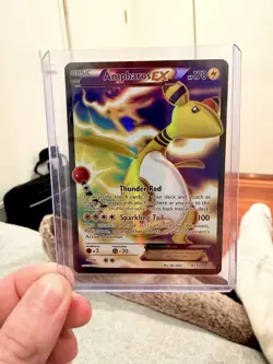 POKEMON 2015 AMPHAROS EX 87/98 XY ANCIENT ORIGINS FULL ART ULTRA RARE HOLO - Image 2
