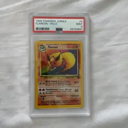 1999 Pokemon Jungle Flareon Holo #3/64 PSA MINT 9 - Image 1