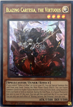 Yugioh Blazing Cartesia, The Virtuous BLTR-EN080 Ultra Rare 1st Ed NM - Image 1