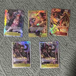 Portgas D. Ace OP07-119 SEC ONE PIECE + 4 other cards - Image 1