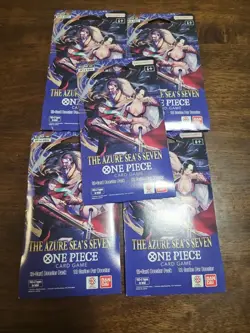 One Piece The Azure Sea's Seven OP-14 ( 5 )Booster Packs Sealed English - Image 1