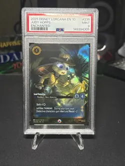 Disney Lorcana Judy Hopps Enchanted #235 PSA 9 Mint EN 10 Zootopia Foil Slab - Image 1