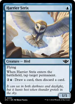 MTG Harrier Strix [Outlaws of Thunder Junction] Foil Near Mint Magic - Image 1