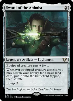 1 x Sword of the Animist - Commander Masters - NM-Mint - MTG - Image 1