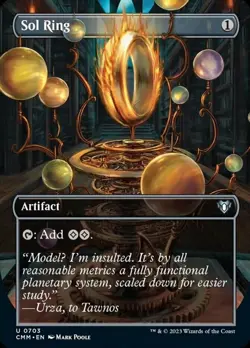 1 x Sol Ring - Borderless - Commander Masters - NM-Mint - MTG - Image 1