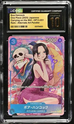 One Piece Boa Hancock Alt Art OP13-051 CGC PRISTINE 10 BLACK LABEL WAIFU - Image 1