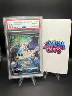 Union Arena, Dr. Stone, Senku, UA14BT/DST-1-078 SR 3 Star Parallel, JAP PSA 10 - Image 1