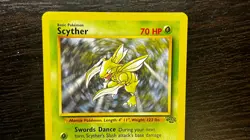 POKEMON TCG - ENGLISH JUNGLE SET SCYTHER 26/64 NON HOLO RARE CARD LP MP - Image 2
