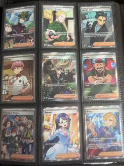 Pokemon TCG Full Art Trainer Card Lot Brassius Clive Larry Surge - Image 1