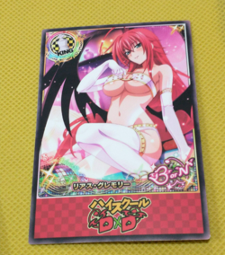 Rias Gremory Secret High School DxD Goddess Waifu Anime TCG custom Card - Image 1
