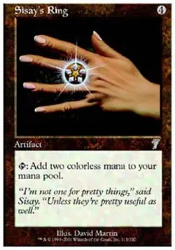 Sisay's Ring - Medium Play MTG 7th Edition - Image 1