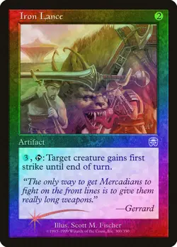 Iron Lance FOIL Mercadian Masques PLD Artifact Uncommon MAGIC CARD ABUGames - Image 1