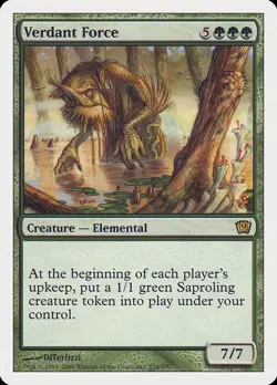 Verdant Force 9th Edition NM Green Rare MAGIC THE GATHERING MTG CARD ABUGames - Image 1