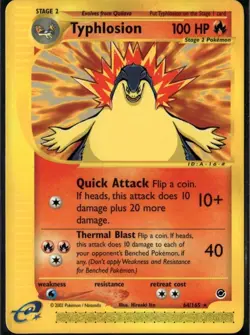 Typhlosion 64 Rare Expedition 064/165 Fire Normal Pokemon Card - Image 1