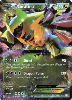 Pokemon Giratina EX TCG Holo Ultra Rare Card 92/124 Dragons Exalted - Image 1