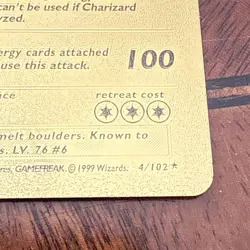 ❤‍🔥 Charizard 120 HP Pokemon Gold Foil Card 4/102 ✨ - Image 2