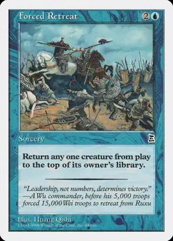 Forced Retreat Portal Three Kingdoms NM Blue Common MAGIC MTG CARD ABUGames - Image 1