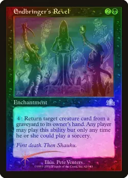 Endbringer's Revel FOIL Prophecy HEAVILY PLD Black Uncommon MAGIC CARD ABUGames - Image 1