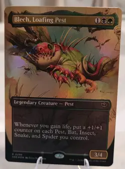 MTG SOS *Foil Blech, Loafing Pest (Borderless) 298 NM R Secrets of Strixhaven - Image 1