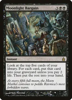 Moonlight Bargain Ravnica: City of Guilds NM Black Rare MAGIC CARD ABUGames - Image 1