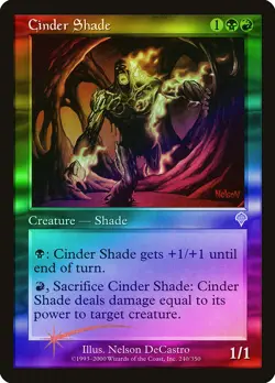 Cinder Shade FOIL Invasion PLD Black Red Uncommon MAGIC MTG CARD ABUGames - Image 1