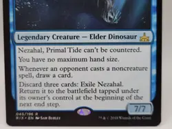 Nezahal, Primal Tide RIX MTG Rare Elder Dinosaur Commander EDH LP - Image 3