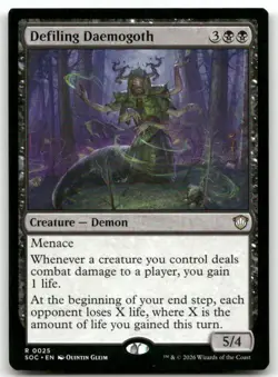 Defiling Daemogoth #25 (NM) Commander: Secrets of Strixhaven SOC Magic MTG - Image 1