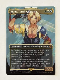 Tidus, Yuna's Guardian (Borderless) (Surge Foil) Commander: Final Fantasy Foil - Image 1